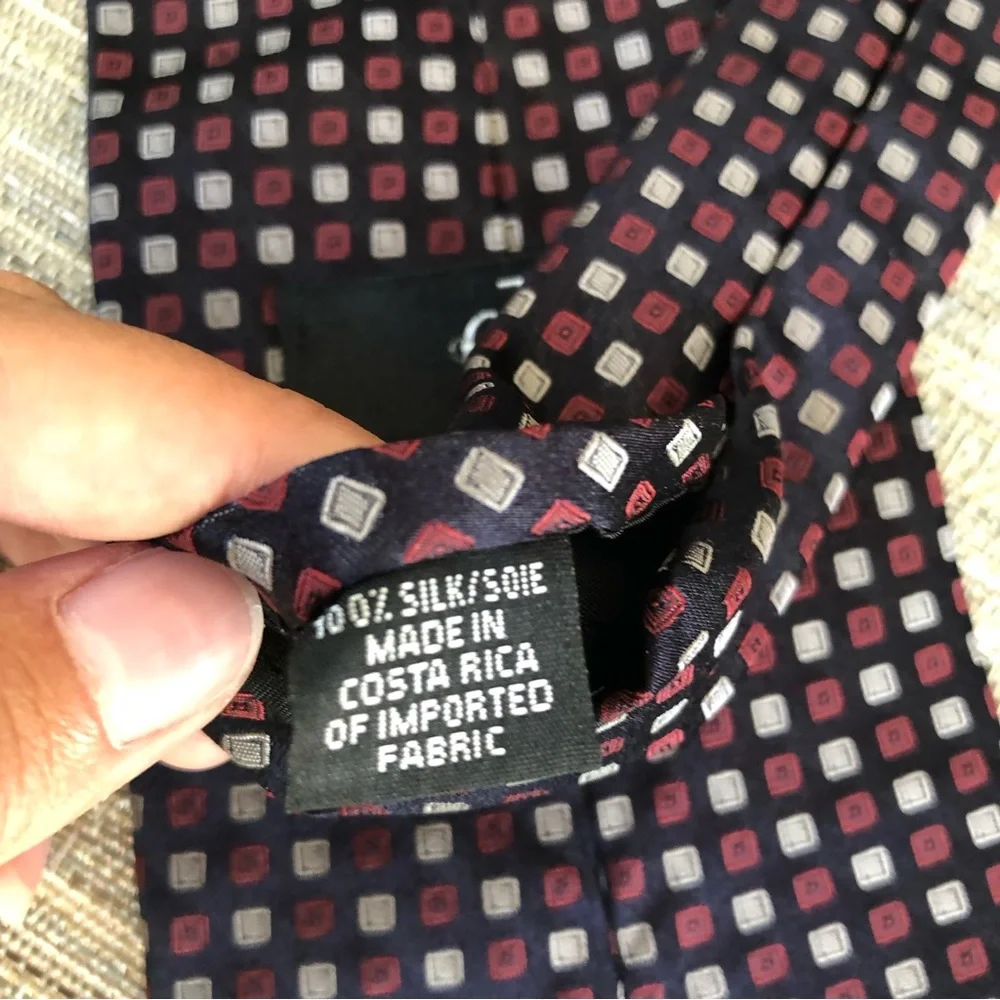 Calvin Klein Box pattern Silk Necktie